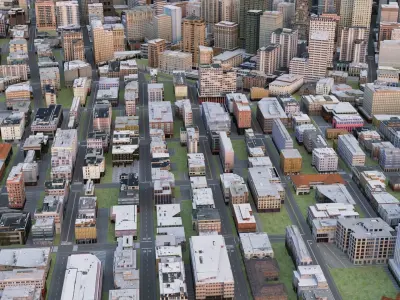 City 48 Low-poly 3D model