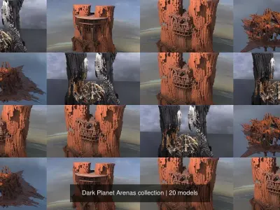 Dark Planet Arenas collection 3D Model Pack
