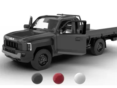 Kia Tasman Single Cab Chassis 2026 HQ 3d model 3D model