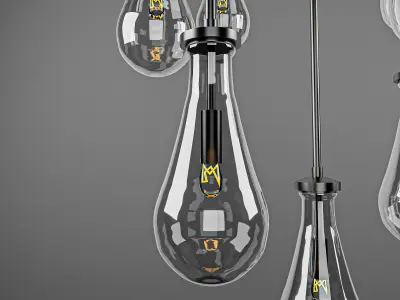 RAIN ROUND CHANDELIER 3D model