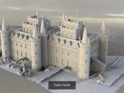 Fantasy English City architecture 1 3D Model Pack