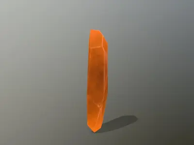 Crystal Set orange stone Low-poly 3D model