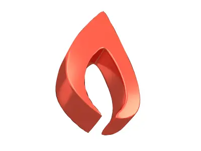 Fire Symbol v2 008 Low-poly 3D model