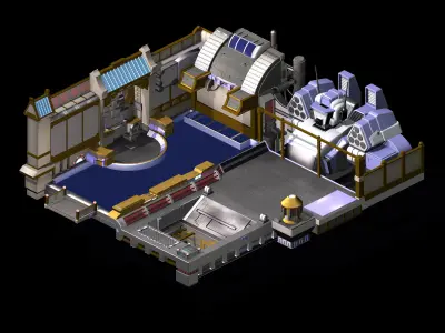 Spaceship - Gennaku - indoor 3D model