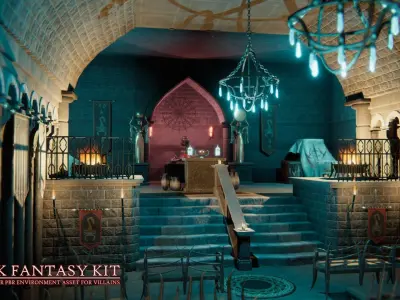 Dark Fantasy Kit Low-poly 3D model