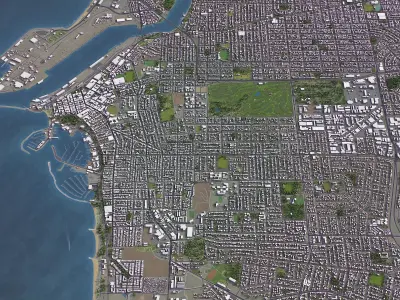 Fremantle Low-poly 3D model