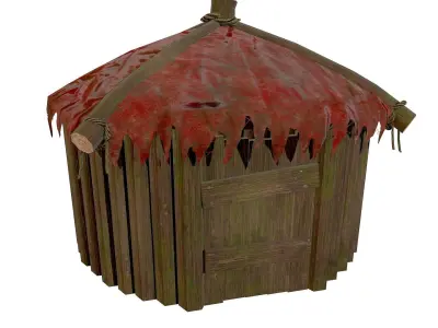 Orc Hut - Game Ready Low-poly 3D model