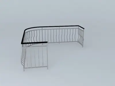 Metal railing Free 3D model