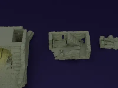 Abandoned Old Bridge Tabletop Terrain 28 MM 3D print model
