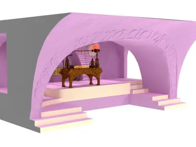 Jabbas Throne Area - Foam version complete set - 1-6 Hottoys 3D Model Pack