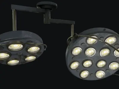 Large Operating Lamp Low-poly 3D model