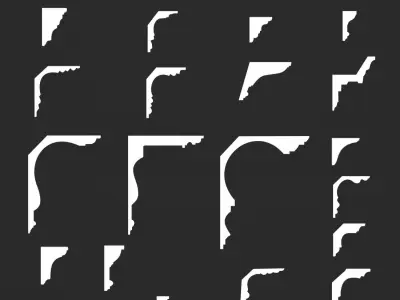 cornice set 2  20model Low-poly 3D model