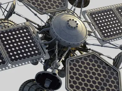 scifi satelite 3D model