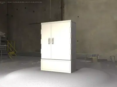 Electrical Distribution Cabinet 36 Low-poly 3D model