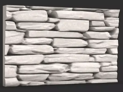 Primitive Rough Stone Wall Module 3D print model purchase