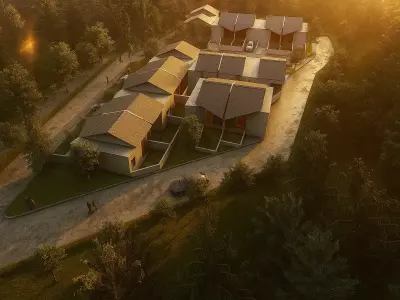 Modern Housing Masterplan 16 Units SketchUp Lumion 3D Site  3D model