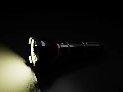 Flashlight Low-poly 3D model