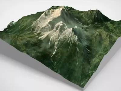 Mountain landscape Pelmo Venice Italy 3D model