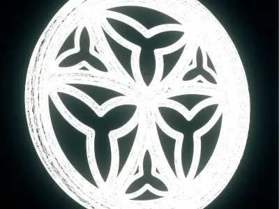Medieval Circular Windows 02 Low-poly 3D model