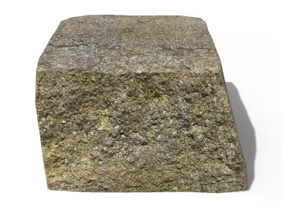 Fireclay Brick Cut Low-poly 3D model