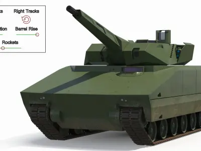  New Generation Tracked Infantry Fighting Vehicle Rigged 
