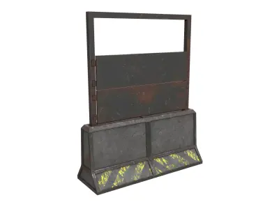 Concrete RoadBlock Barrier Barricade 3D model shop