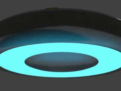 Hovering Sci-Fi Platform Low-poly 3D model