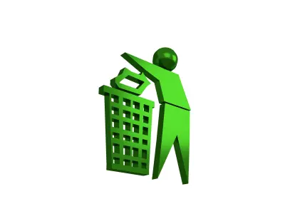 Recycle Symbols v7 008 Low-poly 3D model