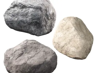 Low Poly Rocks Set 10 3D model