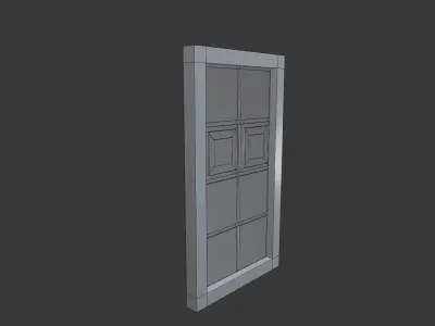 Door 3 - Abondened House or place door Low-poly 3D model
