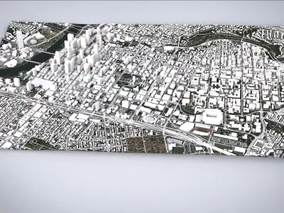 Cityscape Austin Texas USA  3D model