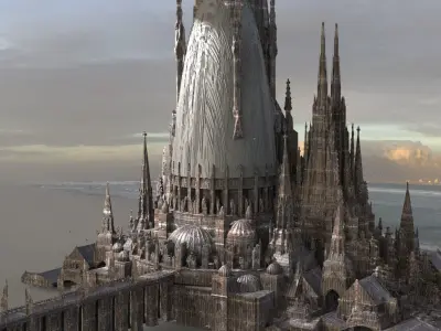 Barbarian Grand Hyborian Palace structure  3D model