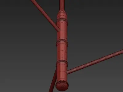 Sommerard Medium Triple Arm Chandelier 3D model