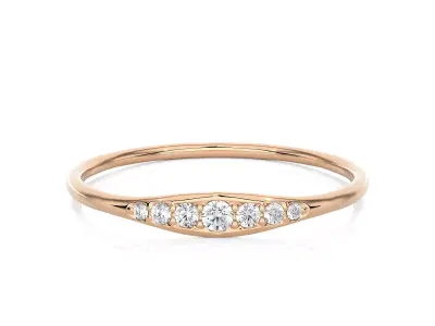 Light Minimalist Diamond Ring 3D print model