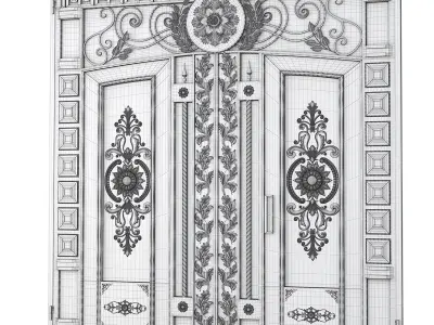 Metal gate 02 3D model