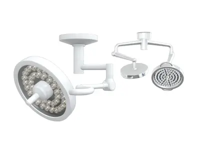 Surgical lighting Medical Low-poly 3D model