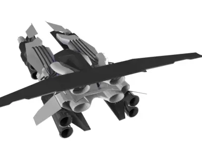 Spaceship Transporter 3D Sci-Fi Game Model 3D 3D model