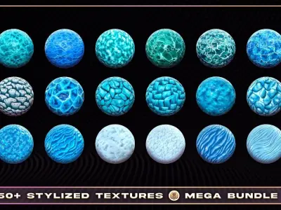 350 Stylized Textures - Mega Bundle 4 Texture