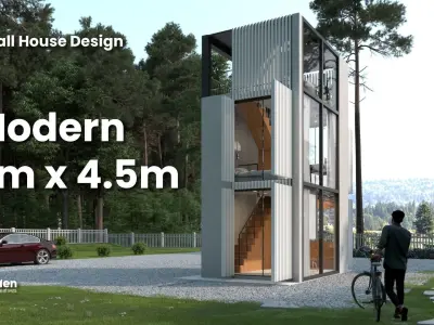 3x4m Small Modern House  3D model