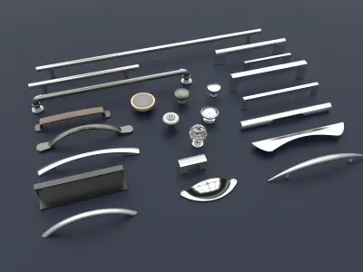 27-Piece Furniture Handles Pack 3D model