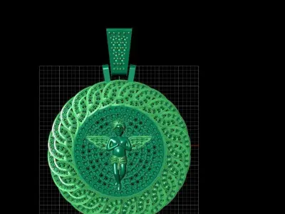 Seraphic Shine Pendant  Combining angelic grace  3D print model