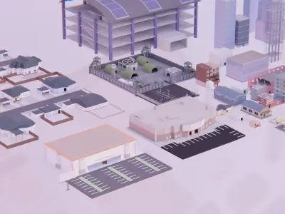 Mega Building Pack - 65 Pack Low-poly 3D model