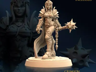 Armored Warrior Crimson Morning Star D 3D print model