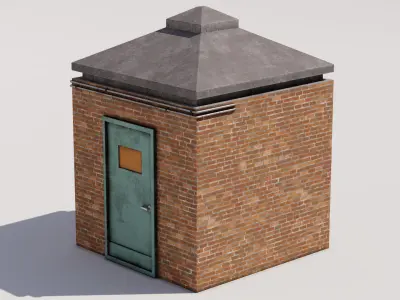 Rooftop Stairs 10 Low-poly 3D model