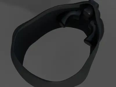 Gas mask respirator scifi futuristic  Low-poly 3D model 10