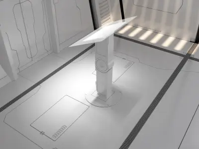 scifi corridor 3D model