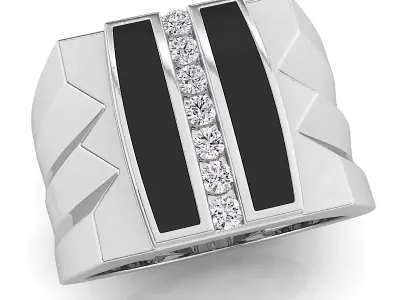 Small fancy mans ring 3D print model