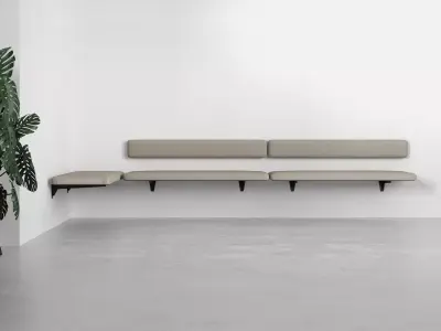 Upholstered Wall Bench 3D model