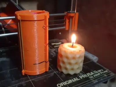 Beeswax Candle 110mm 3D print model