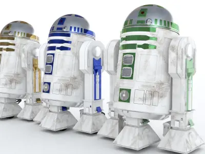 R2D2 and other astromech - Star Wars 3D model